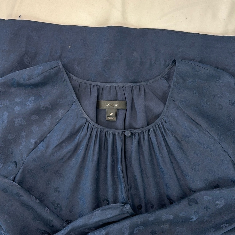 J.Crew Silk 3/4 Sleeve Shift Dress Size 00 - Picture 3 of 6